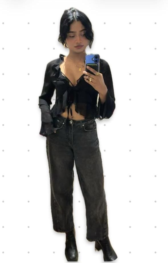 Black Sheer Top