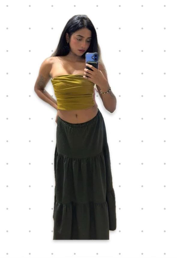 Long Green Skirt